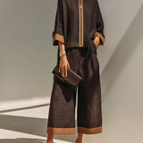 MARIANA | LINEN STAND-COLLAR TWO-PIECE SET