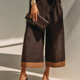MARIANA | LINEN STAND-COLLAR TWO-PIECE SET