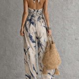 MARCELLA | HALTER WIDE-LEG JUMPSUIT