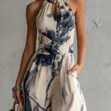 MARCELLA | HALTER WIDE-LEG JUMPSUIT