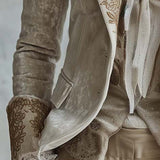 Constanza | Blazer Sastre Bordado Marfil