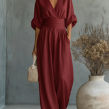 The Capella | V-Neck High-Waist Jumpsuit