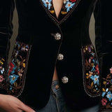 Paloma | Blazer Bordado de Flores Multicolor