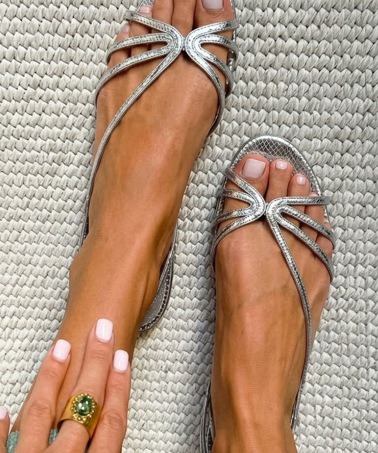 Ginevra — Gold Strappy Sandals