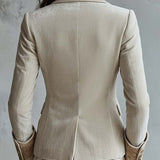 Constanza | Blazer Sastre Bordado Marfil