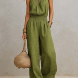 VALERIA | HALTER WIDE-LEG JUMPSUIT