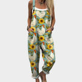 Lavender Floral Print Dungaree