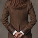 Gisela | Blazer con Paneles de Estampado Espiga