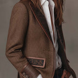 Gisela | Blazer con Paneles de Estampado Espiga