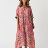 Tilda | Abstract Print Relaxed Pocket Midi Dress