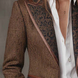 Gisela | Blazer con Paneles de Estampado Espiga