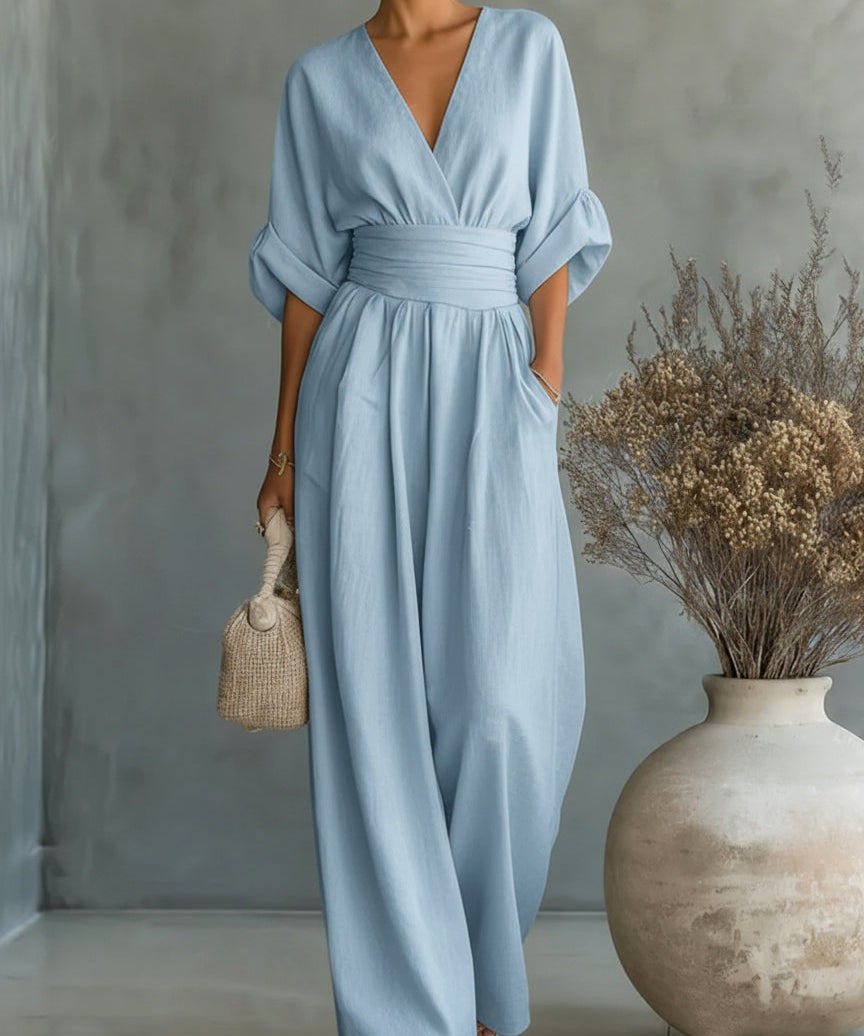 The Capella | V-Neck High-Waist Jumpsuit