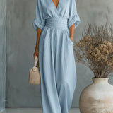 The Capella | V-Neck High-Waist Jumpsuit