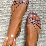 Ginevra — Gold Strappy Sandals
