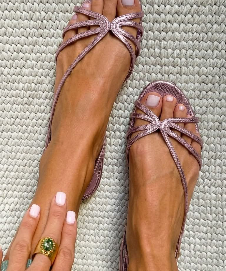 Ginevra — Gold Strappy Sandals
