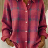 Ashley™ | Classic Collared Plaid Cardigan