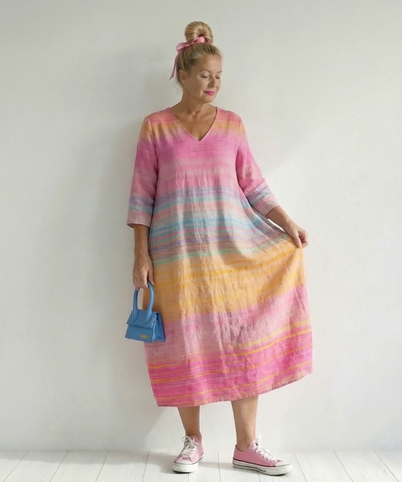 Blake | Ease Gradient Stripe Midi Dress