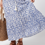 Ottoline | Tassel Tie Neck Printed Midi Dress
