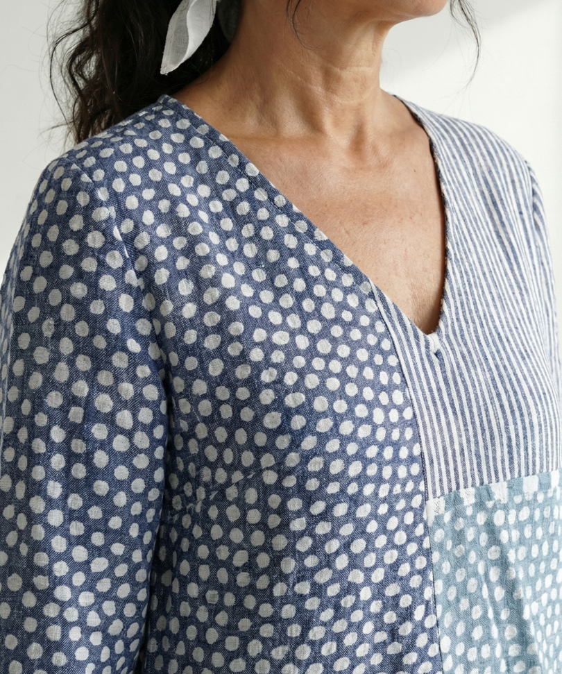 Nolan | Fit Patchwork Midi Dress