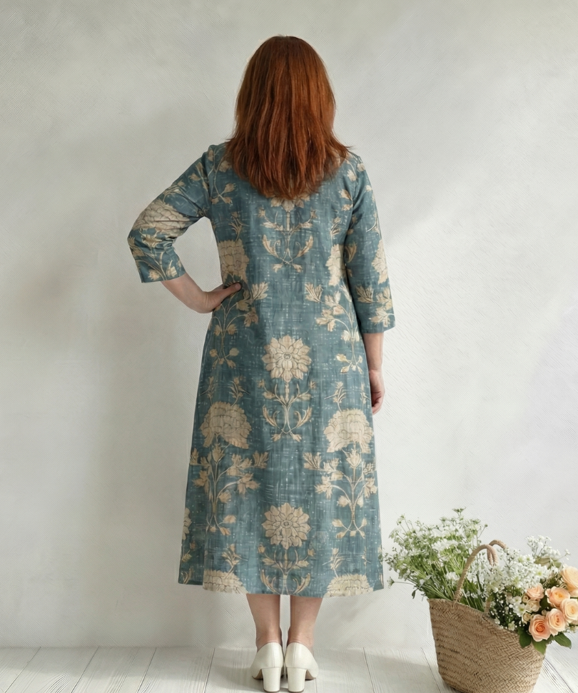 Skye | Gentle Shape Floral Midi Dress
