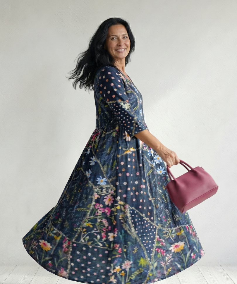 Zane | Easy Gather Floral Midi Dress