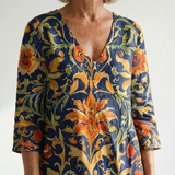 Elise | Clean Ornate Floral Midi Dress