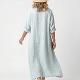 Kassiani | Ornate Panel Embroidered Oversized Pocket Midi Dress