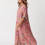 Tilda | Abstract Print Relaxed Pocket Midi Dress