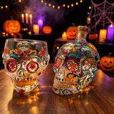 Hand-Blown Skull Liquor Bottle & Tumbler Set