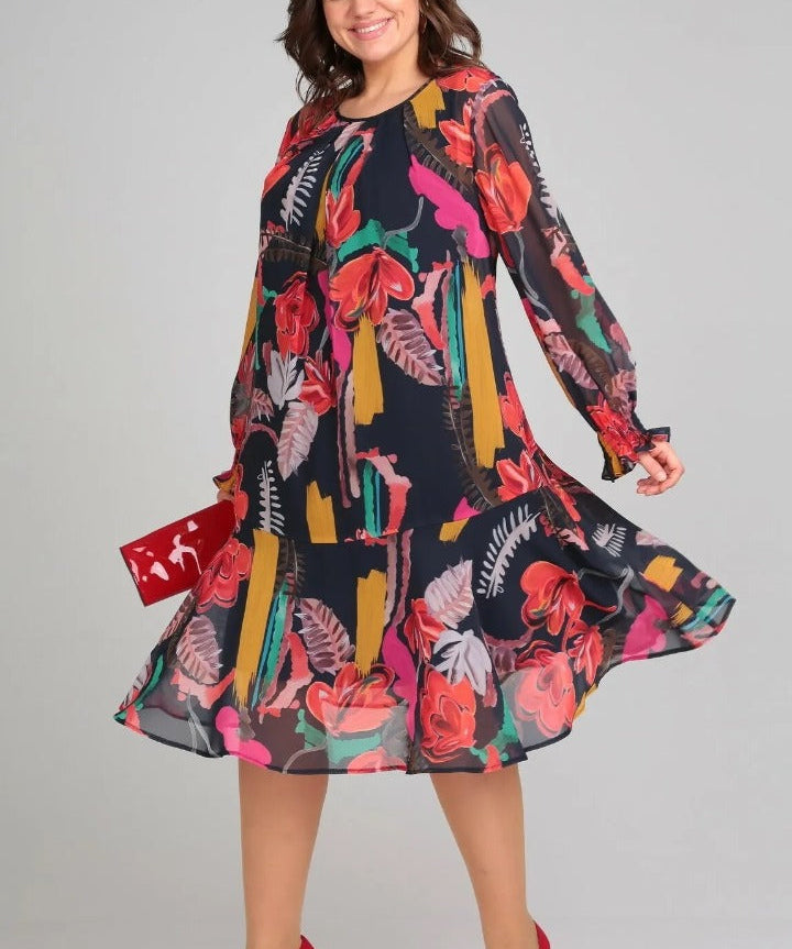Florinda™ Elegant Floral Dress