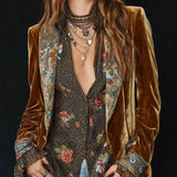 Martina | Blazer Patchwork con Estampado Floral Vintage