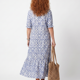Ottoline | Tassel Tie Neck Printed Midi Dress