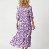 Penelope | Printed Tassel Tie Midi Dress
