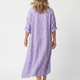 Tavi | Floral Embroidered Oversized Pocket Midi Dress