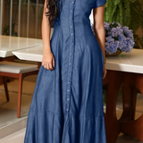 Mandy | Long Denim Dress