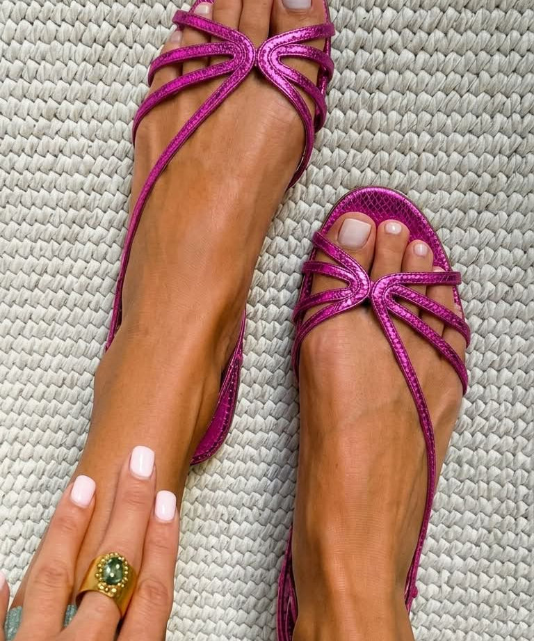 Ginevra — Gold Strappy Sandals