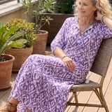 Penelope | Printed Tassel Tie Midi Dress