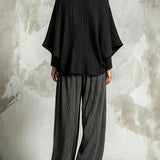 LUCIA | PLEATED BATWING TOP & WIDE-LEG PANTS SET