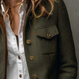 Olivia | Blazer Vintage de Espiga con Ribetes en Contraste