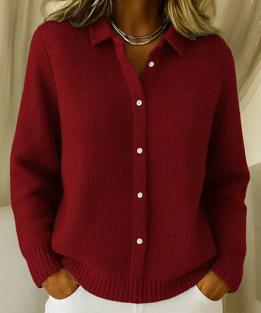 Katrina | Textured Knit Button Cardigan
