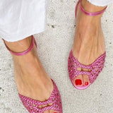 Isadora — Woven Gold Sandals