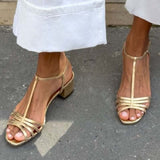Allegra — Gold Sandals, Everyday Elegance