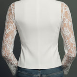 Consuelo | Blazer Negro con Mangas Semitransparentes