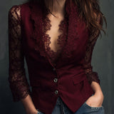 Consuelo | Blazer Negro con Mangas Semitransparentes