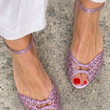 Isadora — Woven Gold Sandals
