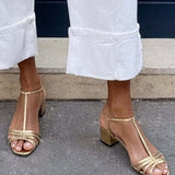 Allegra — Gold Sandals, Everyday Elegance