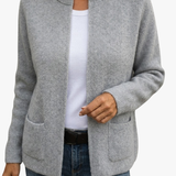 Amparo | Chaqueta de Punto con Cremallera y Bolsillos