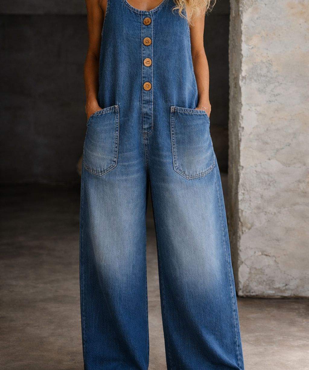 Saylor | Vintage Washed Cotton Denim Overalls