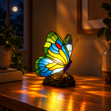Sculpted Blue Butterfly Lamp