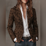 Estela | Blazer Entallado de Jacquard Cachemir